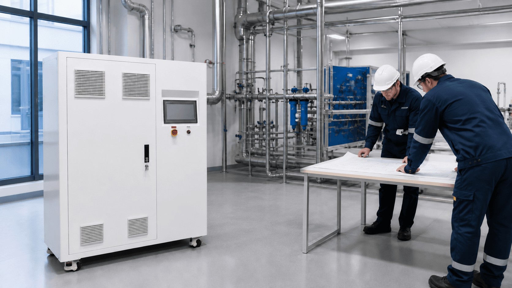 hydrogen production system for an on-site project brief