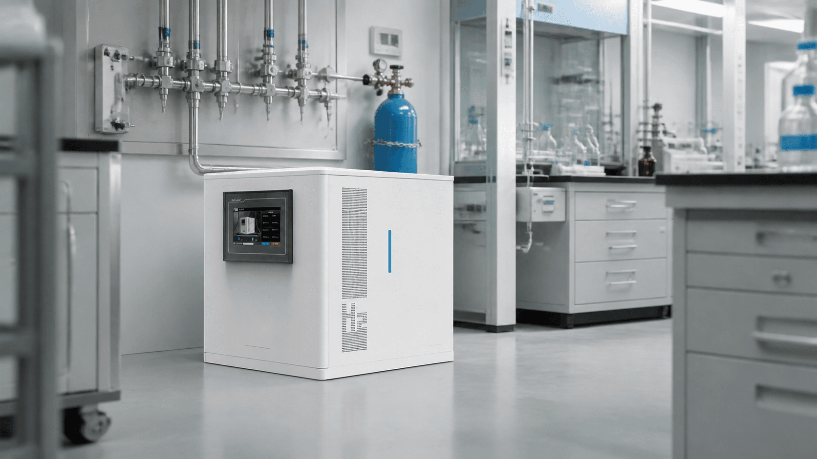 hydrogen laboratory equipment with a PEM hydrogen generator for research applications