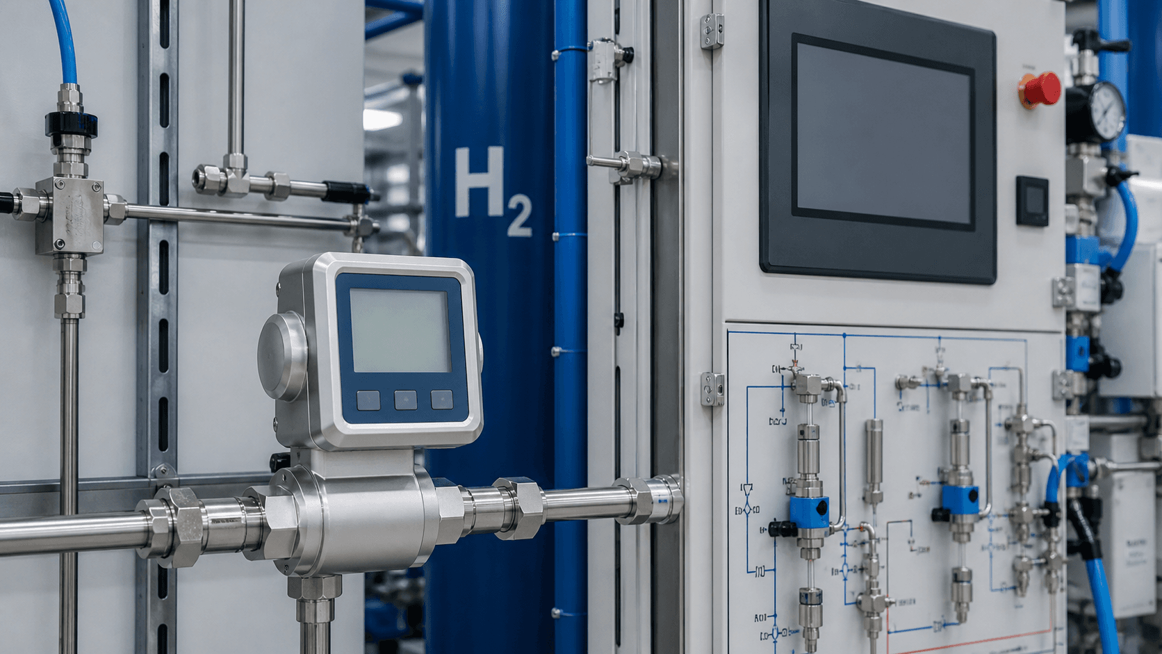 hydrogen production system flow meter for capacity verification